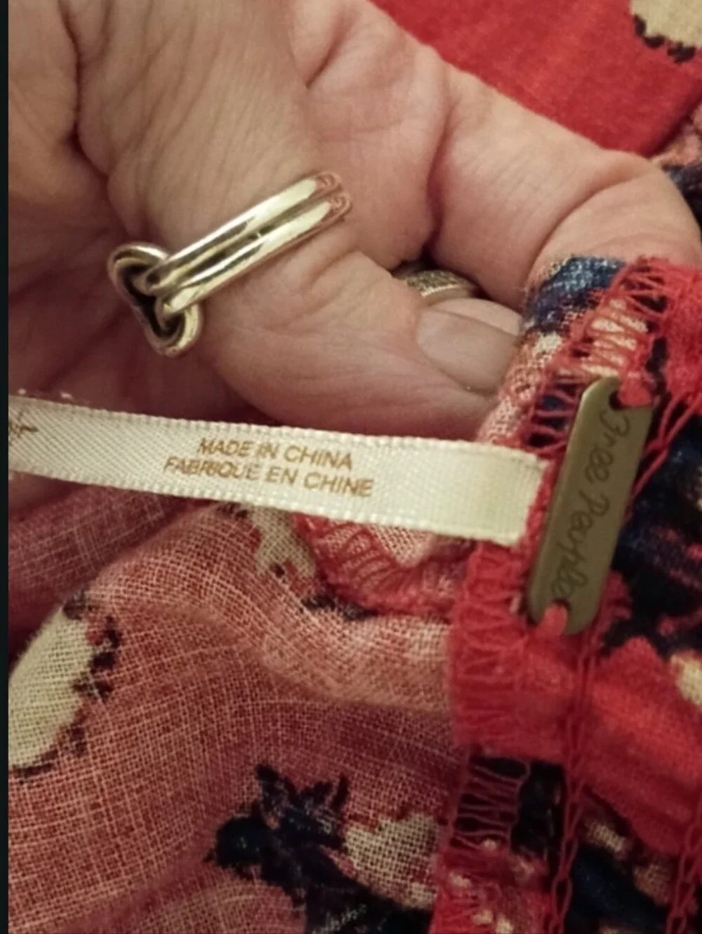 Free People Red Printed Wide-Leg Palazzo Pants